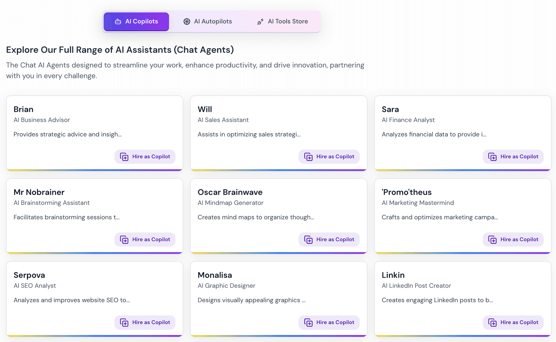 Superdom AI Copilots List